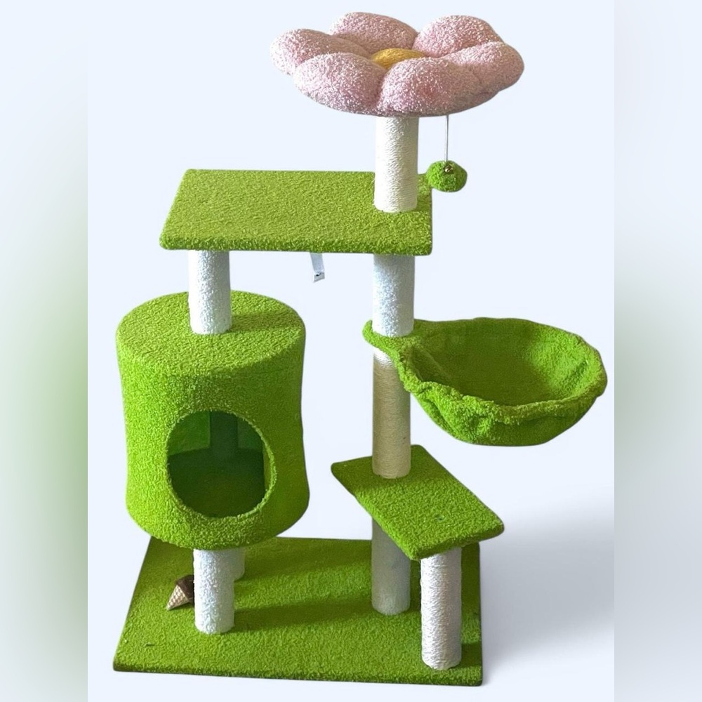 Flower cat tree tower